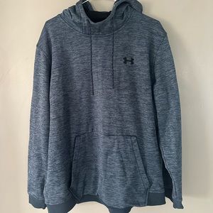 NWT Under Armour Mens Grayish Blue Proformance Hoodie Sweatshirt 2xl Loose Fit